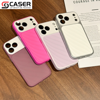 Étui de téléphone élégant effet mat doux au toucher avec grande fenêtre de visualisation et protection caméra, bicolore antichoc pour iPhone 18 Pro Max 17 16 15 Pro