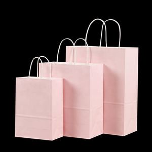 Pink Kraft Paper <b>Bag</b> With Handle Cloth Package <b>Bag</b>,Eco Friendly Handle <b>Food</b> <b>Delivery</b> <b>Bag</b> - Product Image 3