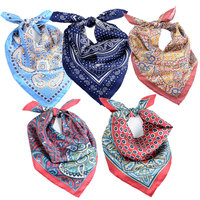 Fabricant chinois, écharpe en soie 100% 53CM*53CM, vente chaude, OEM/ODM, écharpe de luxe imprimée pour femmes, bandana, foulard