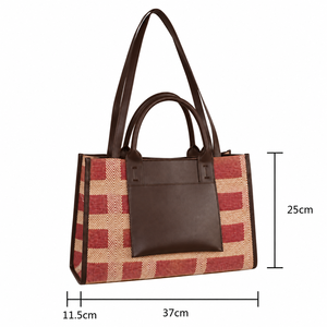 Bolsos de Mano Modernos de Lujo para Mujer, Bolsos de Hombro Grandes para Portátil con Cierre de Cremallera y Broche - Product Image 2