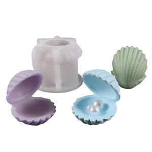 YS perle coquille <span class=keywords><strong>bougie</strong></span> tasse Silicone moule gypse bijoux boîte de rangement coulée moule bricolage aromathérapie <span class=keywords><strong>bougie</strong></span> faisant des fournitures - Product Image 1