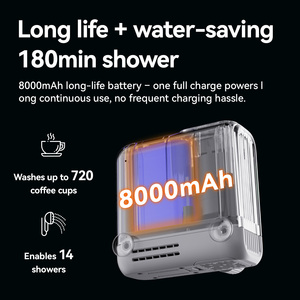 Pompa Doccia Portatile Qunature 8000mAh Ricaricabile IPX8 Impermeabile per Campeggio, Auto, Bici, Lavaggio Animali Domestici - Product Image 4