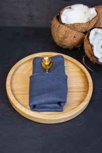 Ensemble de plateaux et d'assiettes en bois écologiques faits à la main, en bois d'acacia et de manguier naturel, pour servir des aliments de manière durable - Product Image 5