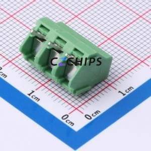 DB127L-5.08-3P-GN-S Screw Terminal Block Through hole Component (THT),P=5.08mm Connector 1x3P 5.08mm Green 3P - Product Image 2