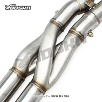 Tubo de Escape BOSKA de Longitud Igual con Tubo en Z para M3/M4 G80/G82 3.0T 2021-2024, Acero Inoxidable SS304