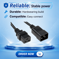 Câble d'alimentation personnalisé OEM 10A/15A 125V/250V Prise C13 Cordon d'alimentation IEC C13 C14 C19 vers C20