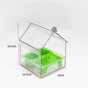 <span class=keywords><strong>Mangeoire</strong></span> suspendue en plastique pour perroquet, empêche le désordre, bol d'alimentation pour <span class=keywords><strong>oiseaux</strong></span>, <span class=keywords><strong>baignoire</strong></span> multifonctionnelle pour <span class=keywords><strong>oiseaux</strong></span>, perruches - Product Image 2