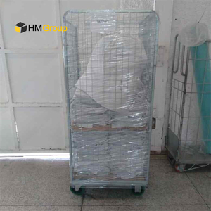 अनुकूलित 4 पक्षीय भंडारण नेस्टिंग धातु स्टील नेस्थिर रोलिंग लॉन्ड्री पिंजरे ट्रॉली - Product Image 2