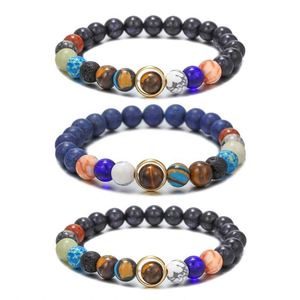 Pulsera del Sistema Solar Hecha a Mano con Cuentas de Piedra Natural Ajustable, Regalo de Astronomía para Mujeres, para Regalos Promocionales Empresariales - Product Image 1