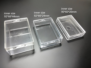 Boîte de rangement en plastique <span class=keywords><strong>PS</strong></span> transparent recyclable pour cartes de jeu de <span class=keywords><strong>bridge</strong></span> (58x88mm) - Product Image 6