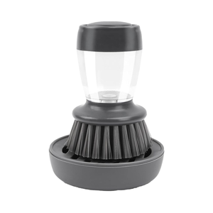 Cepillo para platos de Palma, cabezal de fregado de PP, herramienta de limpieza para fregadero, práctico dispensador de bandeja de drenaje de jabón, escoba de cocina de estilo manual - Product Image 6