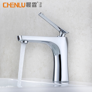 Grifo de Lavabo Chenlu de un Solo Orificio, con Válvula de Cerámica y Cobre, Montaje en Cubierta - Product Image 1