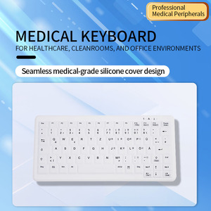 Wireless Silicone Washable Keyboard Low Profile Scissor <b>Keys</b> Medical Hygiene Keyboard Factory OEM Stock - Product Image 6