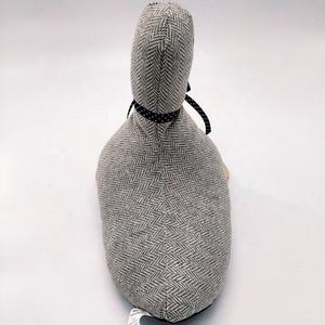 Funny Grey Herringbone Fabric Stuffed Sand Bag Decorative <strong>Duck</strong> Animal <strong>Door</strong> <strong>Stop</strong> for Home Decoration - Product Image 6