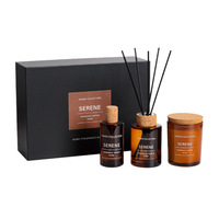 Coffret Cadeau de Bougies d'Aromathérapie Transfrontalières en Verre Sans Flamme à Huiles Essentielles, Parfum d'Ambiance Intérieur, Impression Couleur sur Écran, Durée 90-120 Jours