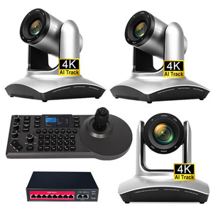 ชุดระบบวิดีโอคอนเฟอเรนซ์ 4K = กล้อง 3 ตัว + จอยสติ๊กคอนโทรลเลอร์ 1 ตัว 20x NDI สำหรับห้องขนาดใหญ่ ห้องเรียนสด MC3008+MKB20-3 - Product Image 1