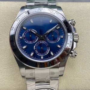 Top qualité étanche mécanique 40mm propre 116509 904l acier inoxydable DD4130 mouvement épaisseur 12.2mm montre panda bleue - Product Image 1