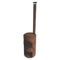 Chimenea Exterior Ajustable en Altura, Color Óxido, para Leña, en Oferta