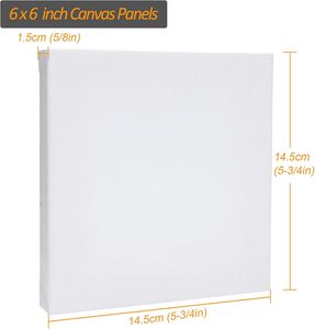 Mini tele da <span class=keywords><strong>pittura</strong></span> 6x6 pollici, confezione da 24, tele in cotone pre-stirate piccole, tele bianche per <span class=keywords><strong>pittura</strong></span>, artigianato, acrilici, olio - Product Image 3