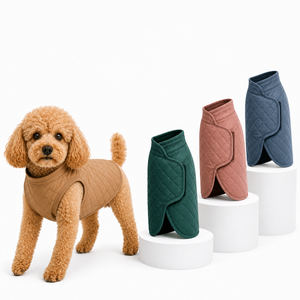 Diamond Quilted Wrap Dog Vest dog outfitspet <b>clothes</b> oem pet <b>clothes</b> Windproof Warm Sleeveless Pet Waistcoat - Product Image 1