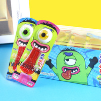 Casual Leuke Snacks Halloween Bulk Gecoate Verpakking Monster Fruitige Gummy Tongsnoep Gecoat Voor Eenvoudig Hanteren