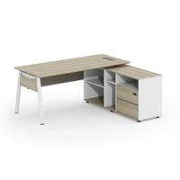 Conjunto de Escritorio Ejecutivo Modular Moderno y Ecológico en Forma de L, Adecuado para Trabajo Administrativo, con Garantía de Dos Años