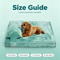 Coussin imperméable pour chien avec housse amovible lavable, matelas apaisant écologique en éponge, motif uni, tendance, taille XL pour chiens et chats