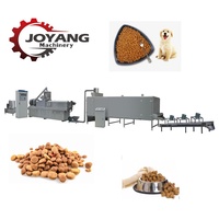 Machine automatique de fabrication d'aliments pour chiens, entièrement automatique, croquettes, acier inoxydable 304, moteur d'extrusion à double vis, PLC