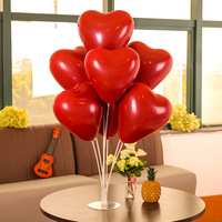 50 pcs/sac 10 pouces coeur ballons en Latex Double couche rubis rouge grenade rouge amour ballon saint valentin fournitures de fête de mariage