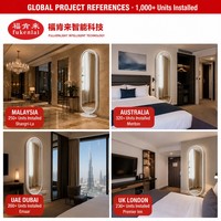 Miroir sur pied Fullkenlight ovale rotatif à LED pleine longueur, style nordique, miroir de dressing pleine longueur avec éclairage