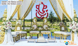 Gujrati Wedding Wooden Mandap <b>Chairs</b> Set USA Wholsale Low Seating Sankheda Vidhi Mandap <b>Chair</b> Factory Price Sydney Event Decor - Product Image 3