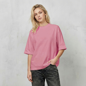 Camiseta Personalizada para <span class=keywords><strong>Mujer</strong></span>, Diseño en <span class=keywords><strong>Blanco</strong></span> con Logotipo Estampado, Estilo Urbano con Hombros Caídos, <span class=keywords><strong>Cuello</strong></span> Corto, Alta Calidad, OEM/ODM - Product Image 6