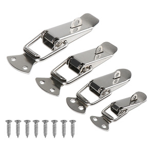 Stainless Steel Duckbill Buckle Tool <b>Box</b> Latch With Lock Polished Surface For Wooden <b>Box</b> Fixing - Product Image 4