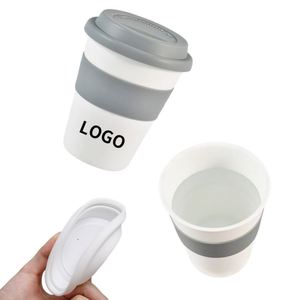 แก้วกาแฟแบบพกพา ดีไซน์ใหม่ ปากดูดตรง พร้อมฝาปิดซิลิโคน สกรีนโลโก้ได้ เหมาะสำหรับห้างสรรพสินค้า - Product Image 3