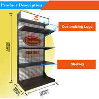 Supermarkt Regalst änder Shop Grid Mesh Stand mit Light Box Heavy Duty