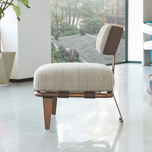 Divano Singolo Personalizzabile in Tessuto, Metallo e Legno con Spugna ad Alta Resilienza, Stile Moderno/Italiano per Hotel, Appartamenti, Soggiorno - Product Image 4