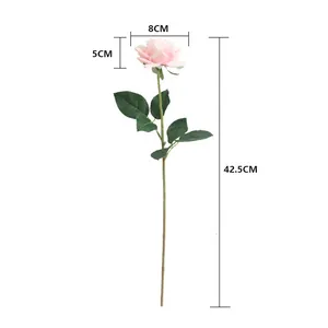 Decorative Cheap Rose Fake Flowers Bunches Head Artificial Home Wedding Centerpiece Flowers Rose