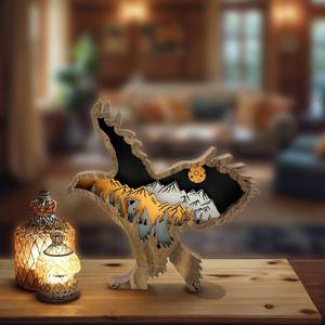 YYXCH1787 animaux sauvages multicouche ours cerf loup hibou 3D en bois découpé au Laser, décoration Figurines ornement <span class=keywords><strong>Glowforge</strong></span> - Product Image 4