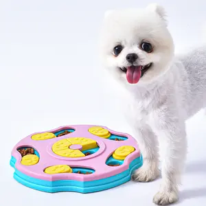 Manufacture Factory New Desgin IQ training game slow feeding treat shuffle dog food puzzle toy feeder bowl for Dog