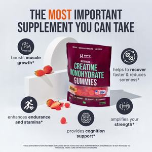 OEM/ODM Private Label Natural <b>Flavor</b> <b>Creatine</b> Gummies for Adults Sports Nutrition Support Lean Muscle & Strength - Product Image 4