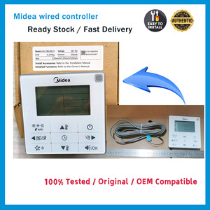 Midea VRF <b>Wired</b> <b>Controller</b> KJR-29B1/BK-E 17317100000108 17317100A00554 Thermostat Wall Mounted HVAC Control Panel Commercial Use - Product Image 3