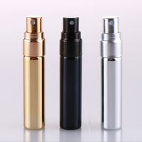 5ml 10ml UV doré argent noir cosmétique flacons en verre tube bouteilles en verre de diffuseur de parfum vaporisateur en aluminium atomiseur
