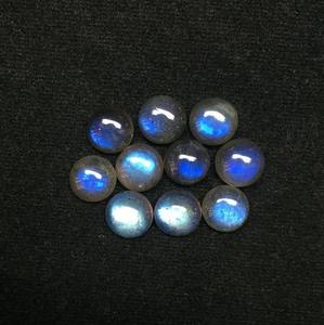 9มม. หินลาบราดอไรต์ธรรมชาติอัญมณีสีฟ้าหลวมได้รับการรับรองคุณภาพสำหรับการทำเครื่องประดับสร้อยคอ - Product Image 5