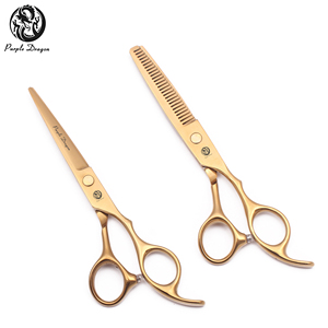 Ciseaux à cheveux professionnels à coupe droite et à effiler, lame de rasoir, tranchant, salon de coiffure, barbiers, fabrication directe, acier inoxydable personnalisé - Product Image 1