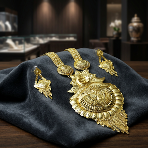 Conjunto de Joyería Larga Chapada en Oro de 14K, 18K, 24K al por Mayor, Collares de Moda con Diseño Floral de Latón Relleno de Oro - Product Image 2