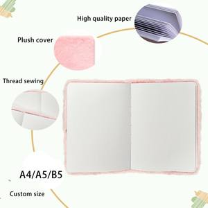 Cuaderno Espiral A5/B5 <span class=keywords><strong>de</strong></span> Tela <span class=keywords><strong>de</strong></span> Felpa Rosa, Ideal para Amantes <span class=keywords><strong>de</strong></span> la Papelería, Diario Acogedor, Idea Encantadora para Registrar Recuerdos - Product Image 3