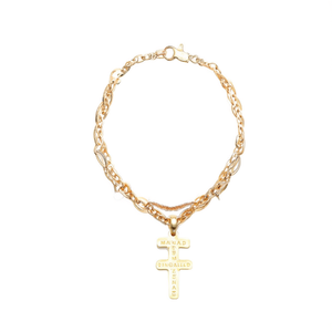 Collar Cruzado en Capas de Acero Inoxidable 316L con Baño de Oro PVD, Joyería de Moda para Mujer - Product Image 2
