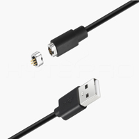 Cable de Carga Magnético USB HYTEPRO M553B con 5 Pines Pogo, Cable Redondo de TPE de 2A, 5 a 24V para Equipos Industriales Portátiles