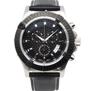 무료 샘플 최고 브랜드 럭셔리 남성 석영 시계 실리콘 스트랩 탄소 섬유 다이얼 크로노그래프 남성 시계