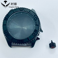 Boîtier de montre noir en aluminium et céramique 42 mm NH34 NH35 NH36 NH38 NH39 NH70, vente en gros, couronne SKX 007 S, directement de l'usine